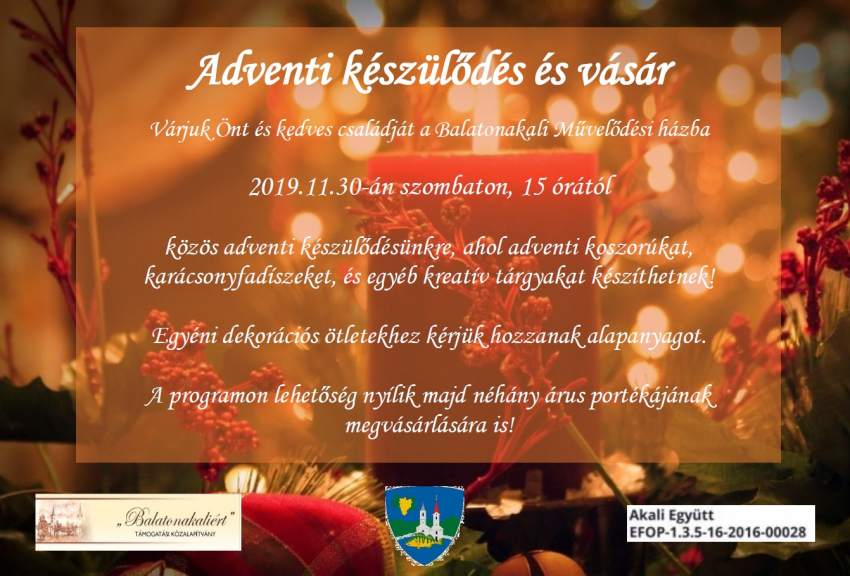 Adventi készülődés és vásár