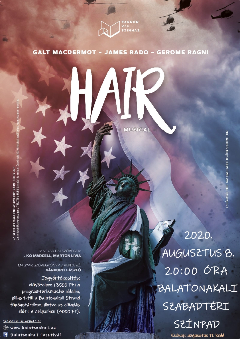 Hair c. musical a Pannon Várszínház előadásában