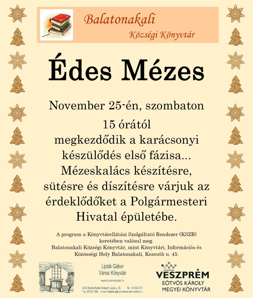 Édes Mézes foglalkozás