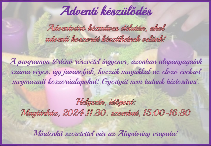Adventi készülődés