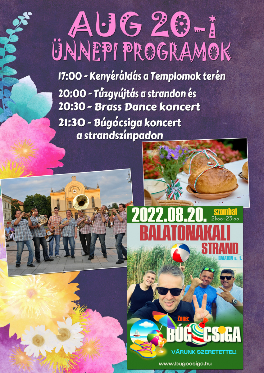 Augusztus 20-ai ünnepi programok