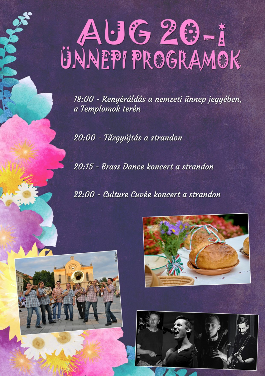 AUGUSZTUS 20-I ÜNNEPI PROGRAMOK