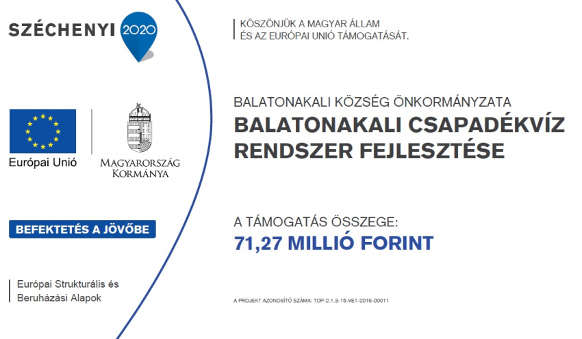 Balatonakali csapadékvíz elvezetési rendszer fejlesztés