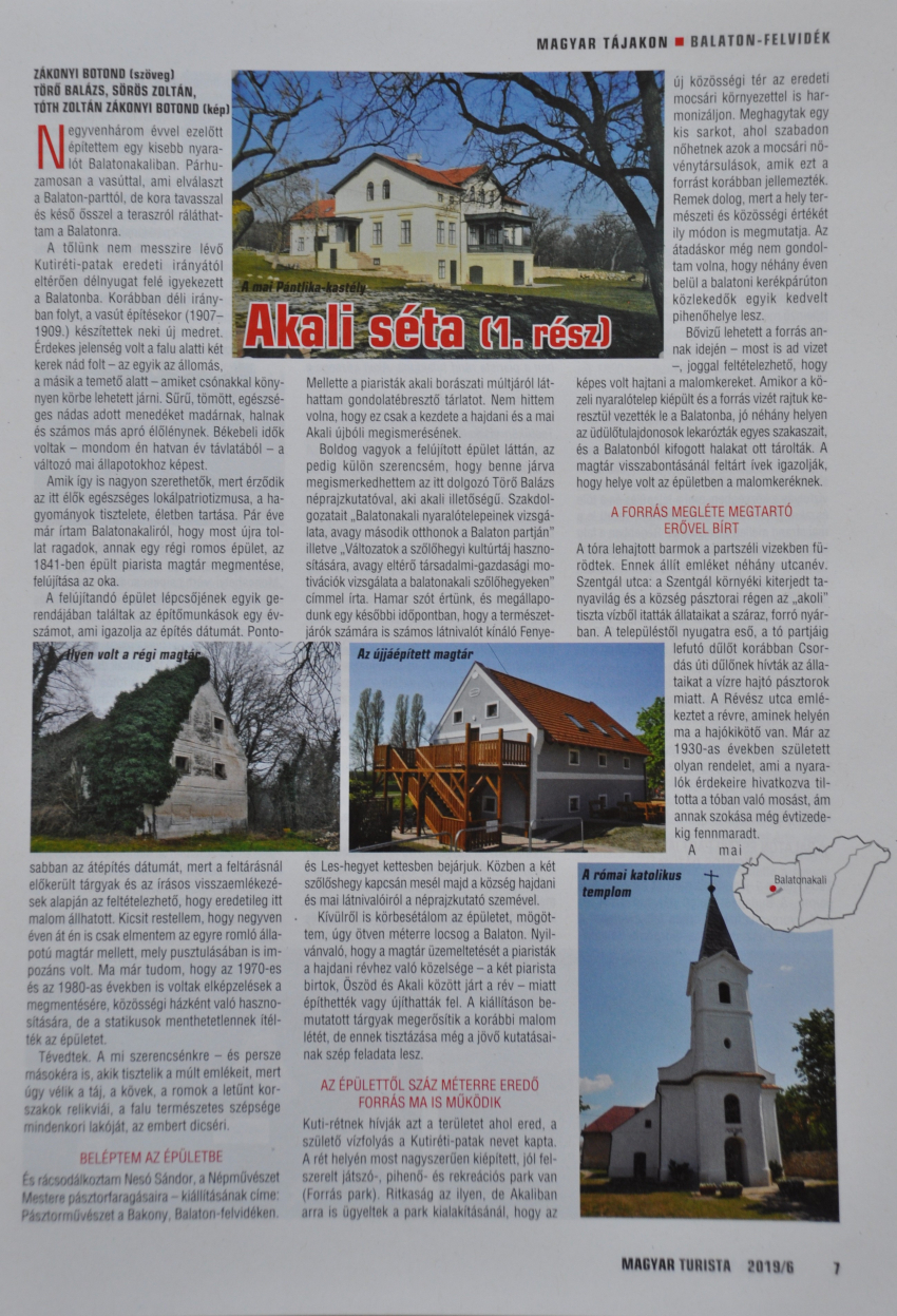 Akali a Magyar Turista magazinban