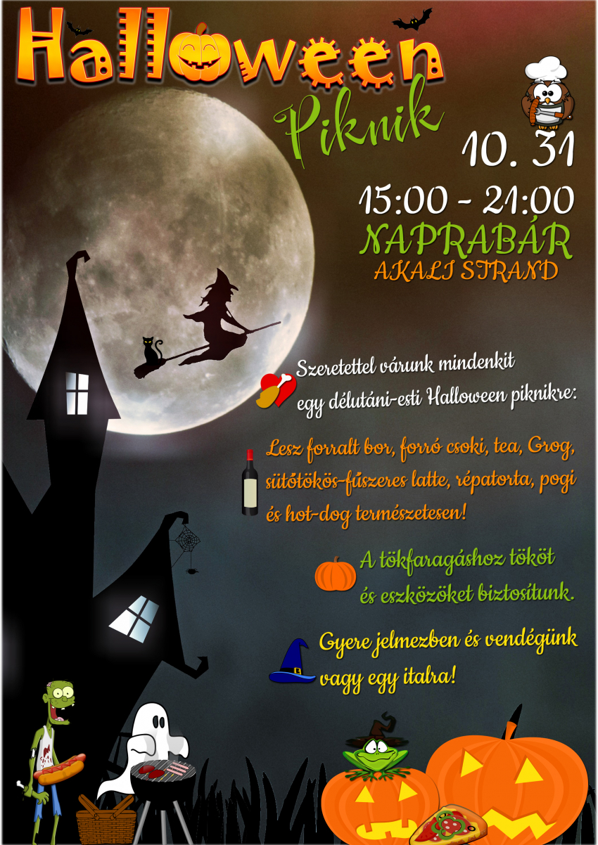 Halloween-piknik a Naprabárban