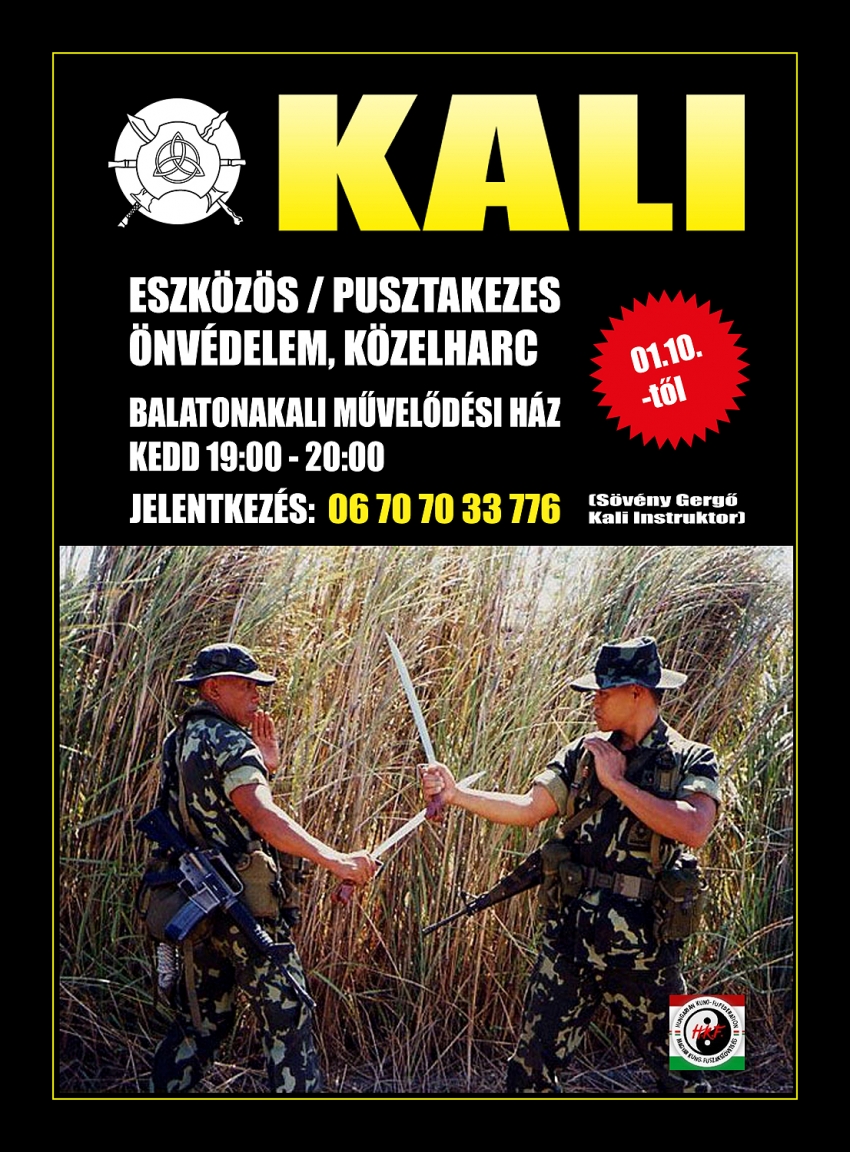 Kali edzés indul