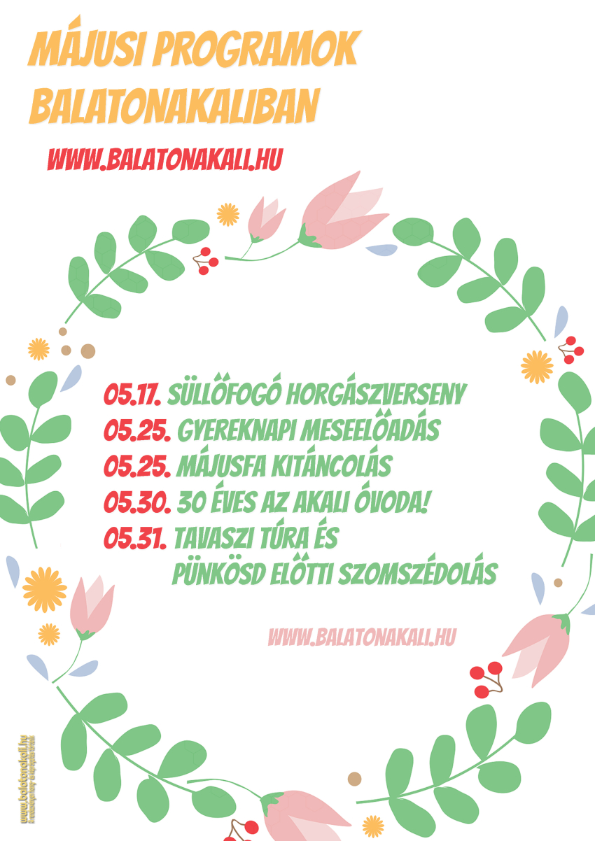 Májusi programkínálat
