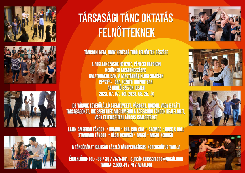 Társasági tánc oktatás
