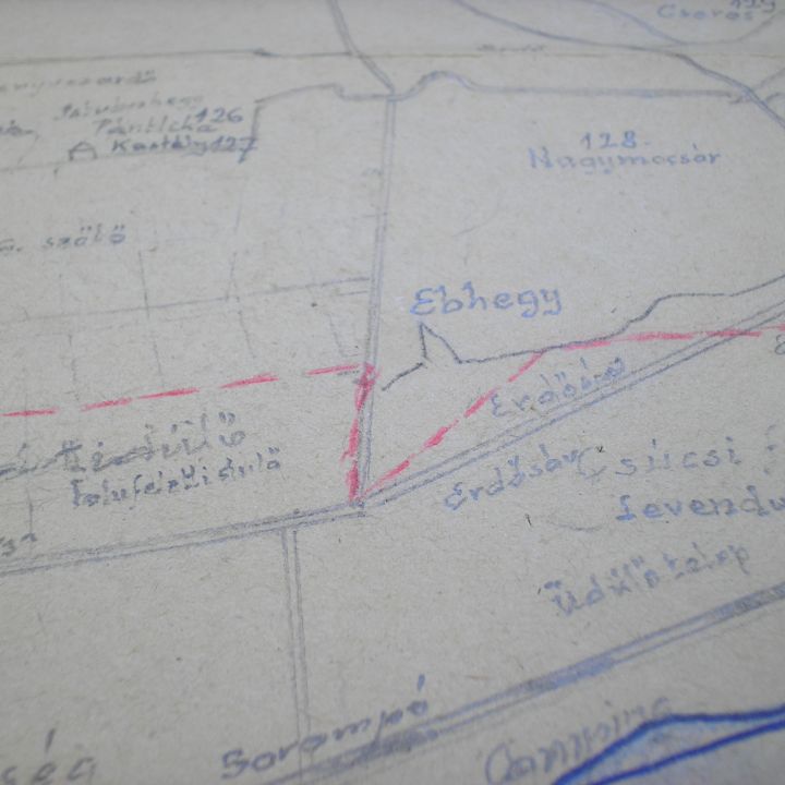 Balatonakali és határának kéziratos térképe