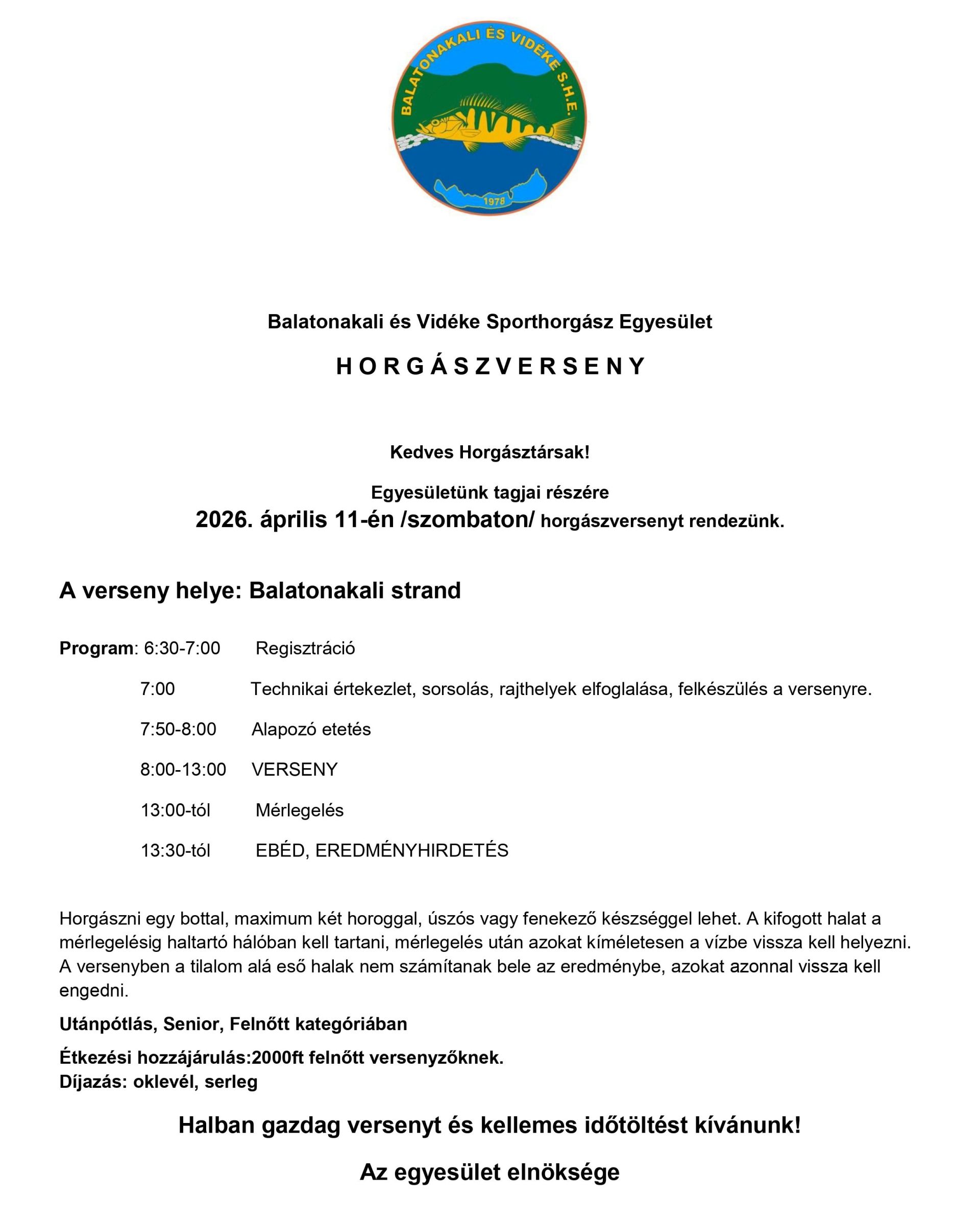 Szezonnyitó horgászverseny