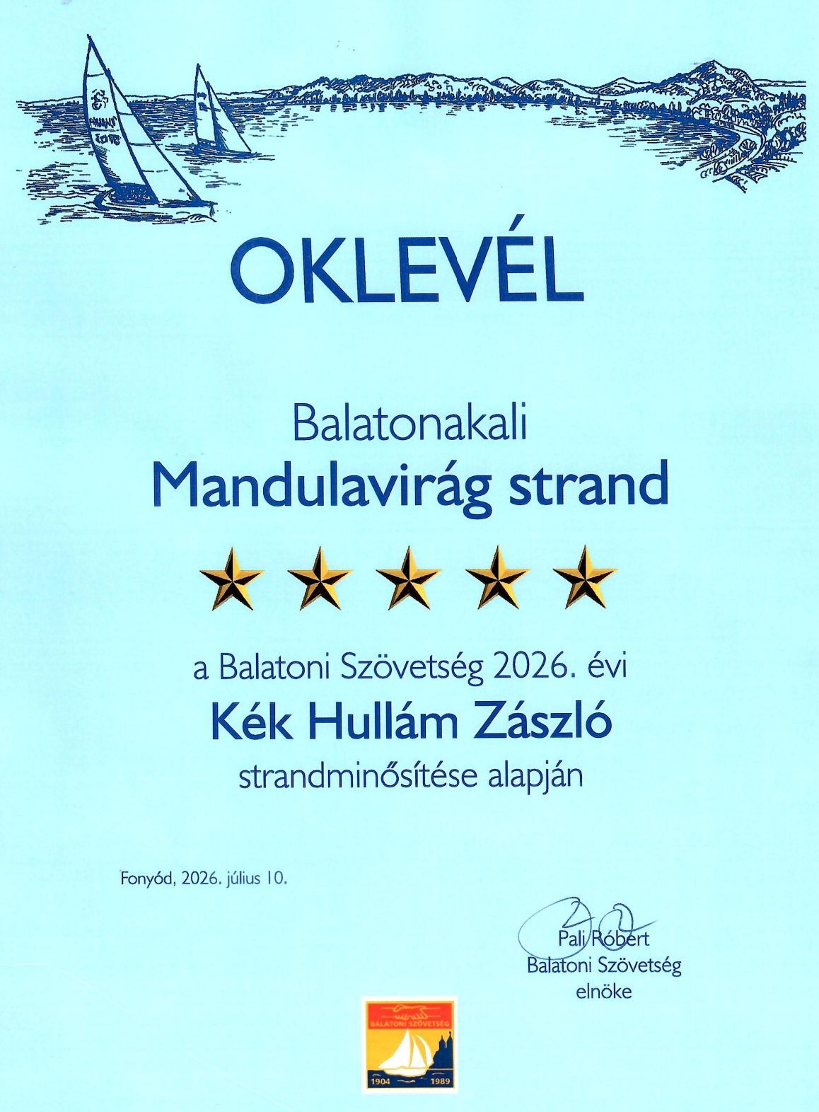 5 csillagos a strand!