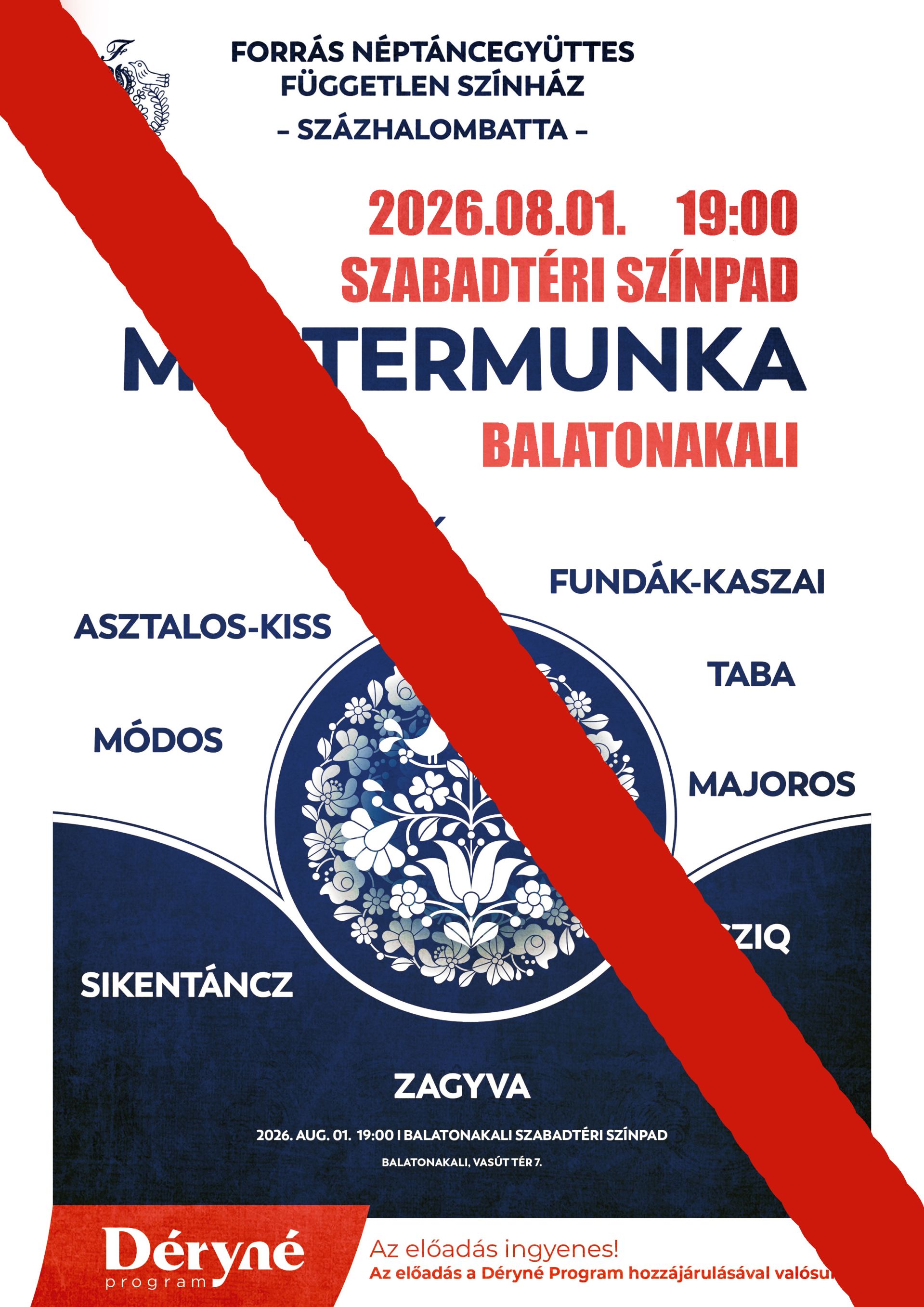 Előadás elmarad