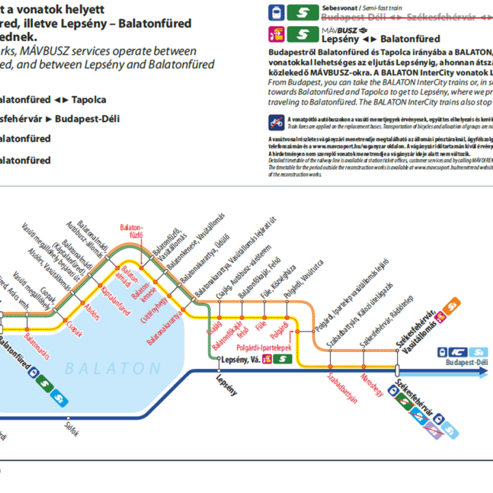Módosított menetrend