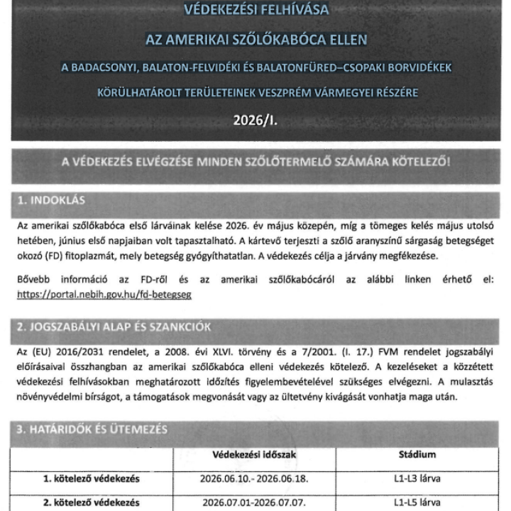 Kötelező védekezés